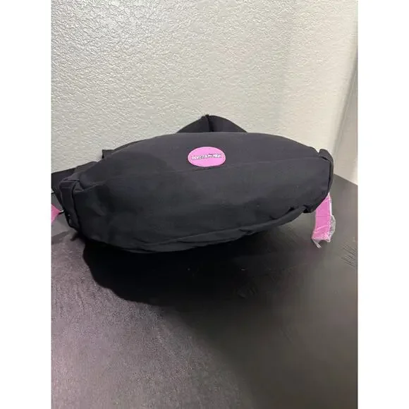 Monster High Draculaura Charm Lace Up Messenger Bag NWT Black Pink - Picture 7 of 9